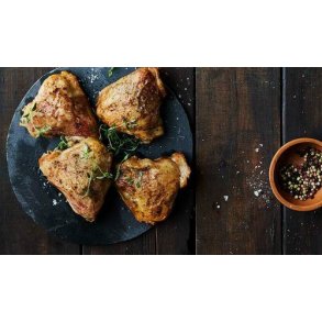 Kyllingeoverlr m/ben & skind, halal, 2,5 kg