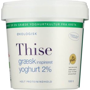 Yoghurt 2%, grsk inspireret, 1 kg, kologisk