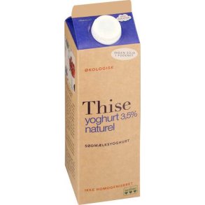 Sdmlksyoghurt naturel 3,5%, ikke homogeniseret, 1 l, kologisk