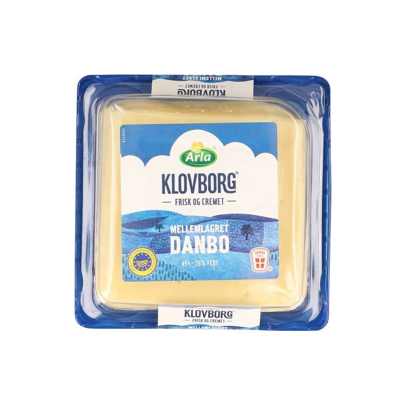 Klovborg danbo 45+(25%) ML, skiver, 240 g