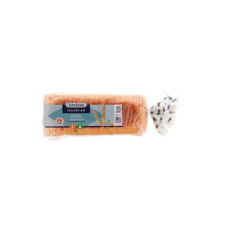 Sandwichbrd grov med hvede, 18 skiver, 800 g, 800 g