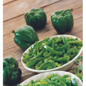 Grn peberfrugt i strimler, 2,5 kg