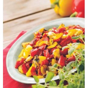 Grillet peberfrugt i tern, 1 kg