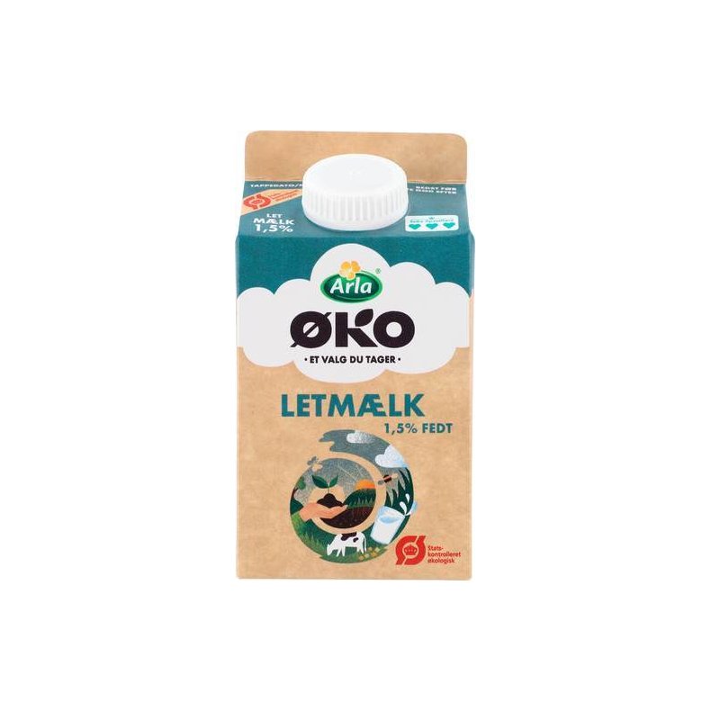 Letmlk 1,5%, 500 ml, kologisk