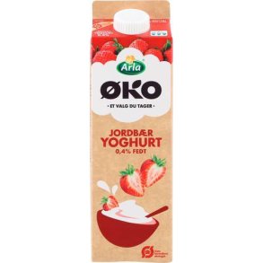 Yoghurt m/jordbr 0,4%, 1 kg, kologisk