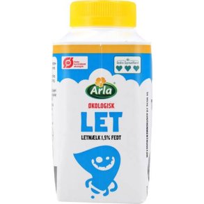 Letmlk 1,5%, skolemlk, 250 ml, KO