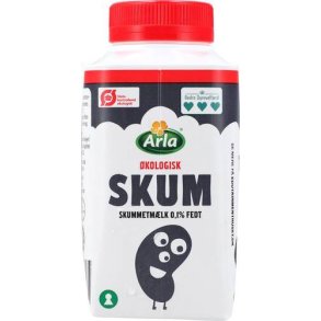 Skummetmlk 0,1%, skolemlk, ikke homogeniseret, 250 ml, KO