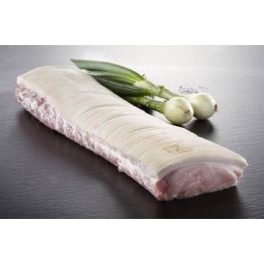 Kam af gris m/svr u/ben, ridset, ca. 5-6 kg, FROST