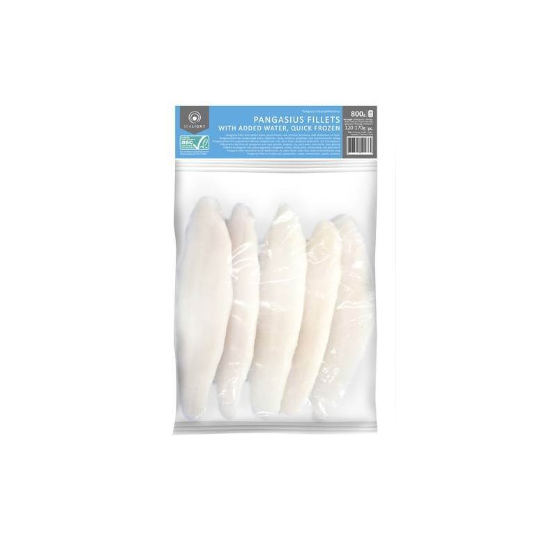 ASC Pangasiusfilet, 20% glasering, 120 - 170 g, 1 kg