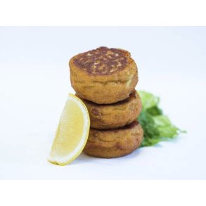 Fiskefrikadeller m/torsk, grov, glutenfri, 85 g, 5 kg