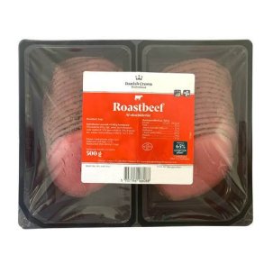 Roastbeef af okseinderlr, 34-35 skiver, 500 g