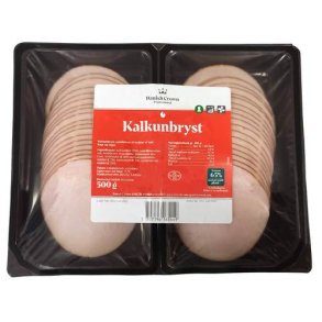 Kalkunbryst, rget, 40-42 skiver, 500 g 
