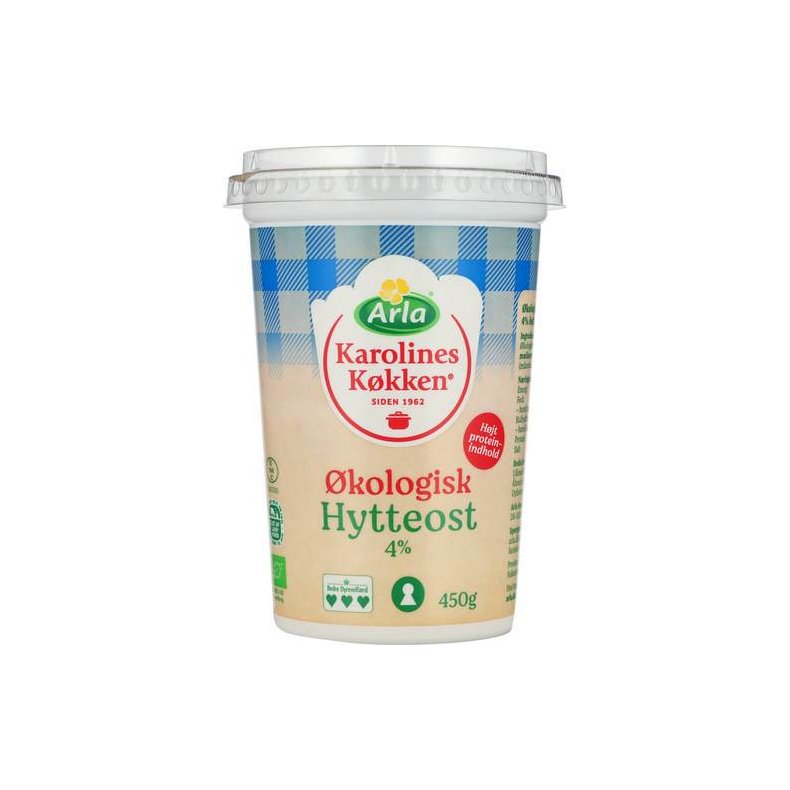 Hytteost 4%, 450 g kologisk