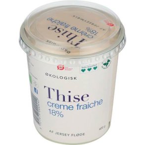 Creme fraiche 18%, ikke homogeniseret, 400 g, kologisk