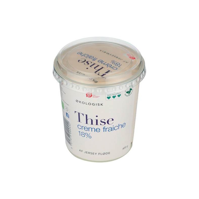 Creme fraiche 18%, ikke homogeniseret, 400 g, kologisk