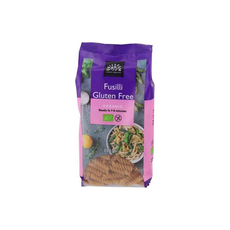 Fusilli pastaskruer, glutenfri, 250 g kologisk