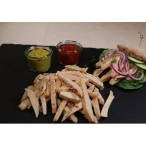 Kyllingebryst i strimler grillet, halal, 10 mm, 2,5 kg 