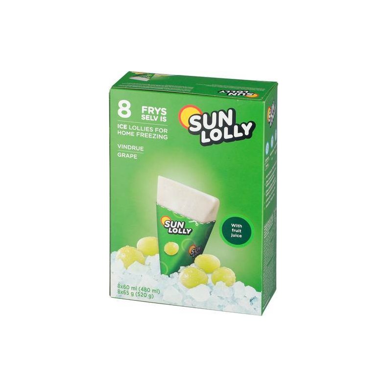 Sun Lolly vindrue, frys-selv-is, 8 stk