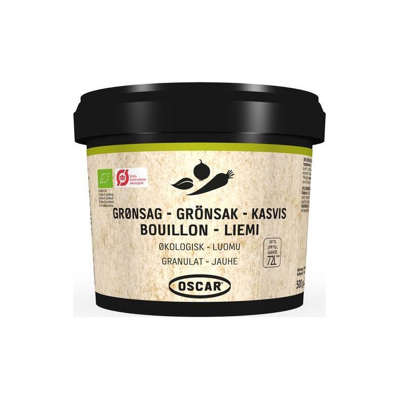 Grntsagsbouillon granulat, giver 25,5 l, 500 g kologisk