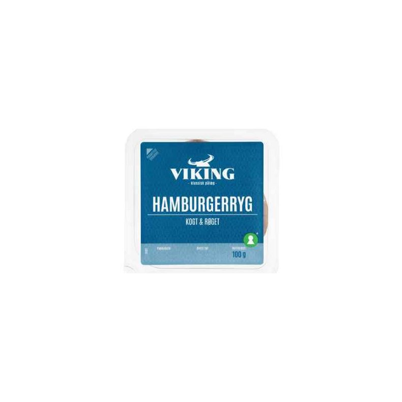 Hamburgerryg skiver, rget og kogt, 100g