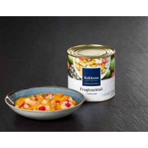 Frugtcocktail i sukkerlage, 2,6/1,56 kg