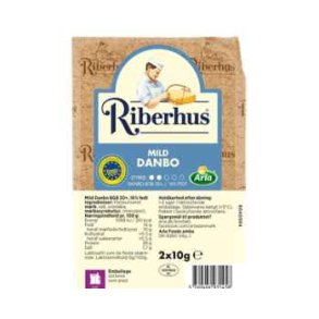 Ost Riberhus, 30+ ML, 20x2 x 10 g, Kuvertskiver