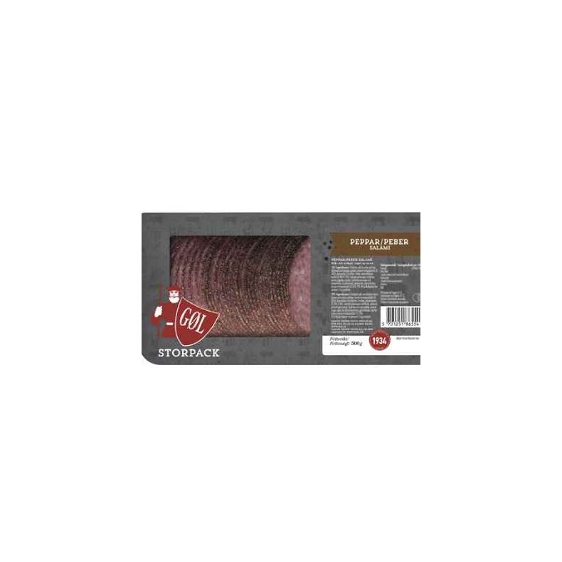 Salami, peber i skiver, 500 g