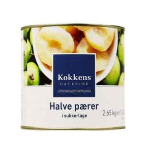 Prer halve i sukkerlage, 2650/1435 g