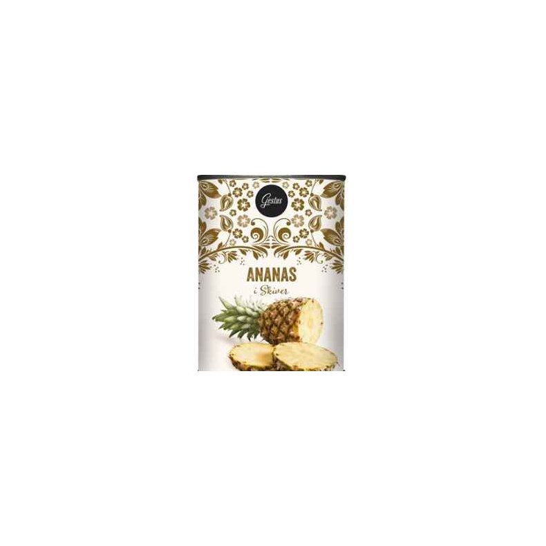 Ananas i skiver, i juice, 567/340 g