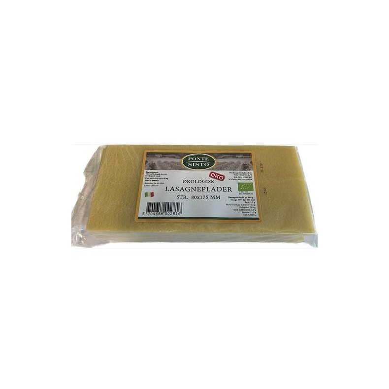 Lasagneplader 17,5x8 cm, 500 g kologisk