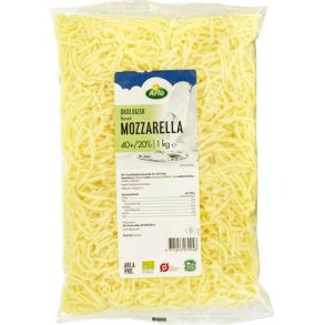 Mozzarella revet 40+(20%), 1 kg kologisk