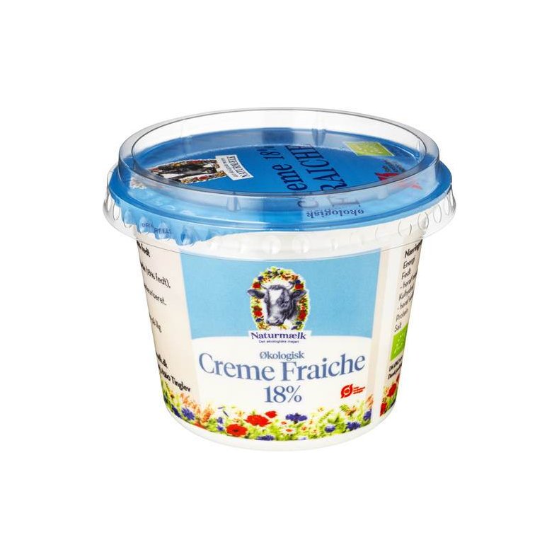 Creme fraiche 18%, ikke homogeniseret, 200 g, kologisk